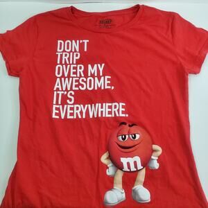 M&M's M&M World Girls Short Sleeve 'Red M&M' T-Shirt-Size youth XL